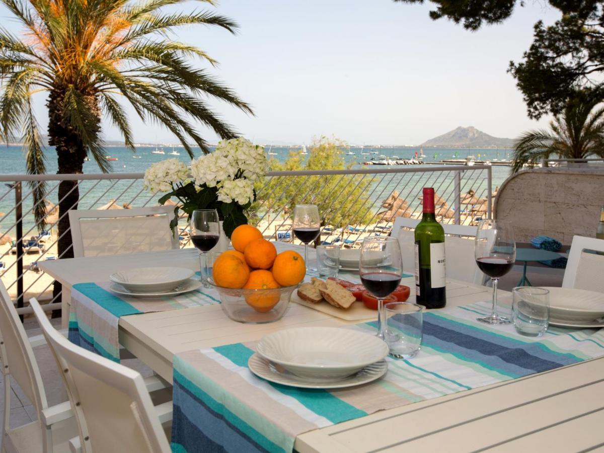 'Can Ventet' First Line Beach Puerto Pollensa Exterior foto